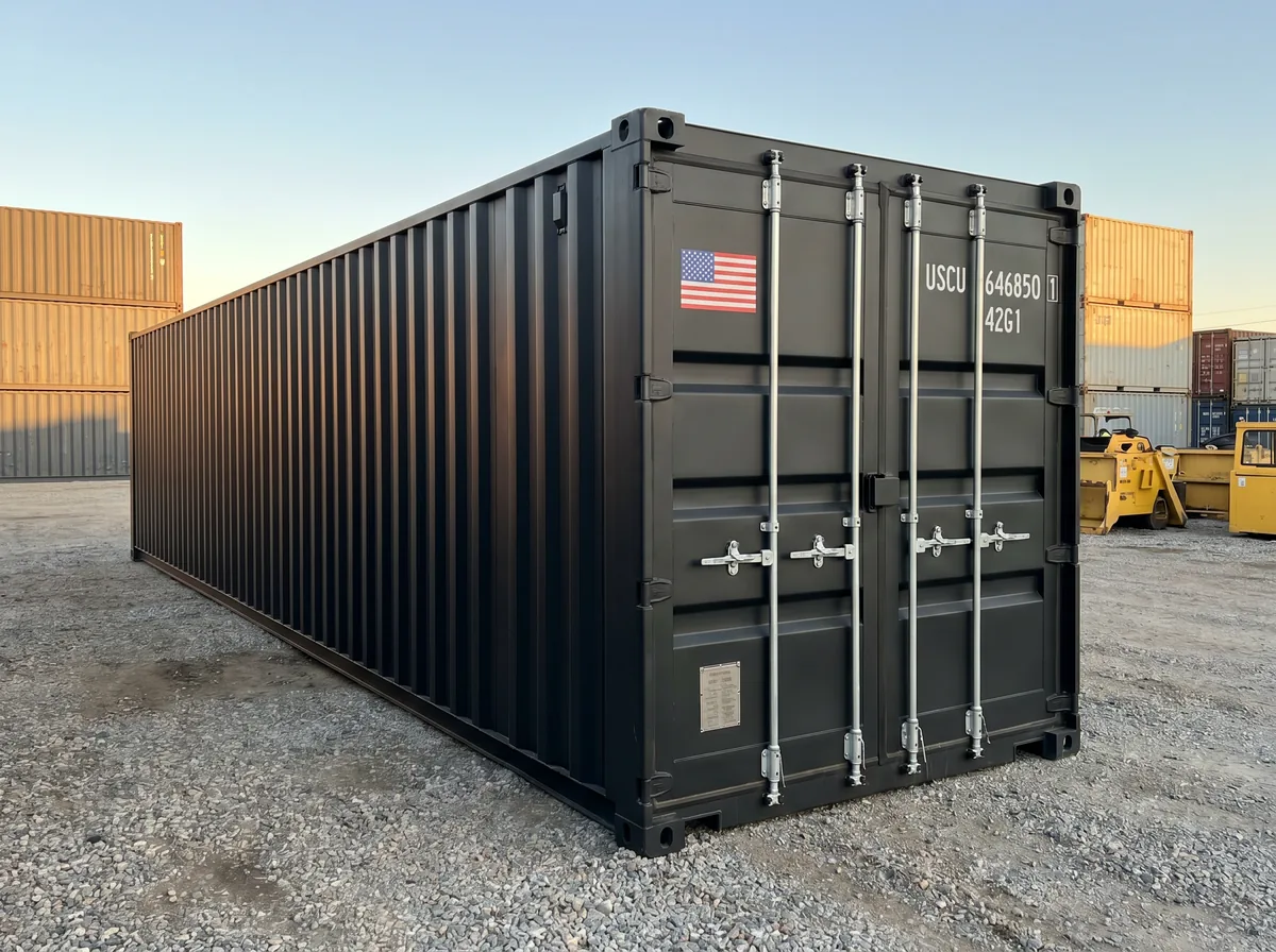 40ft Standard Container - Charcoal Black - brand new shipping container