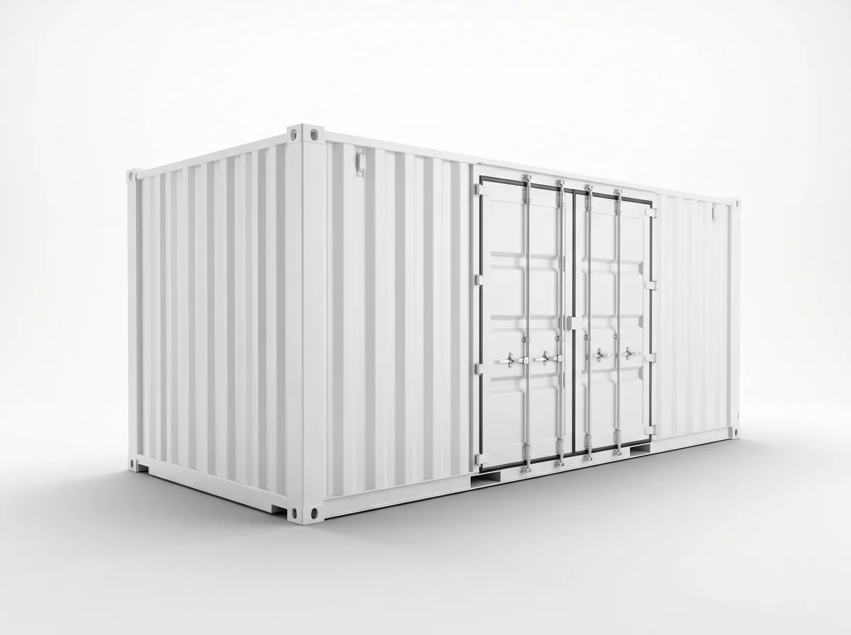 20ft Side Opening Container - Pure White view 2