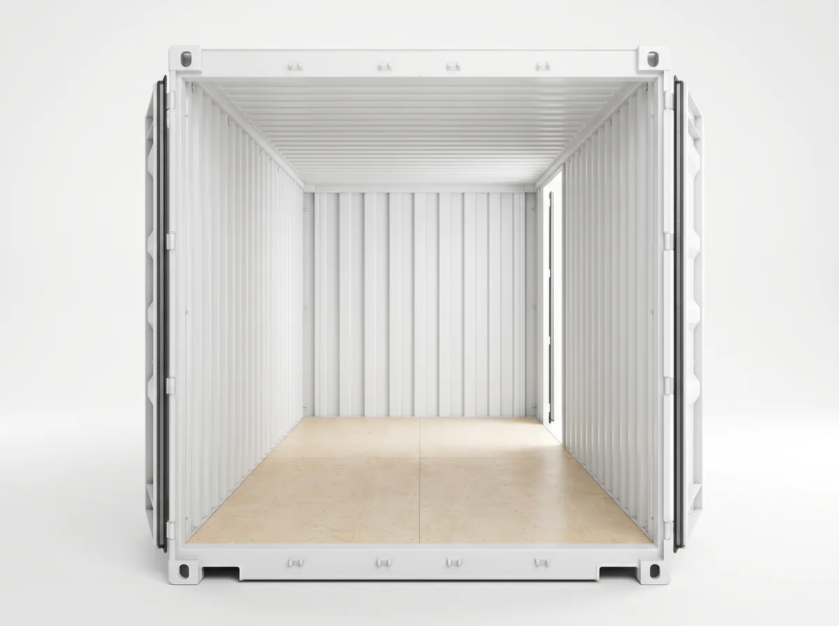20ft Side Opening Container - Pure White view 3