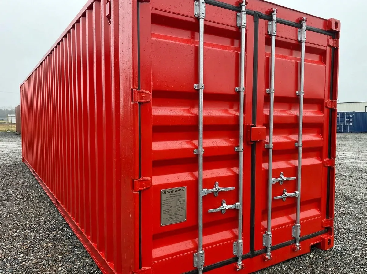 NEW 40ft High Cube Side-Opening Container - Signal Red view 2
