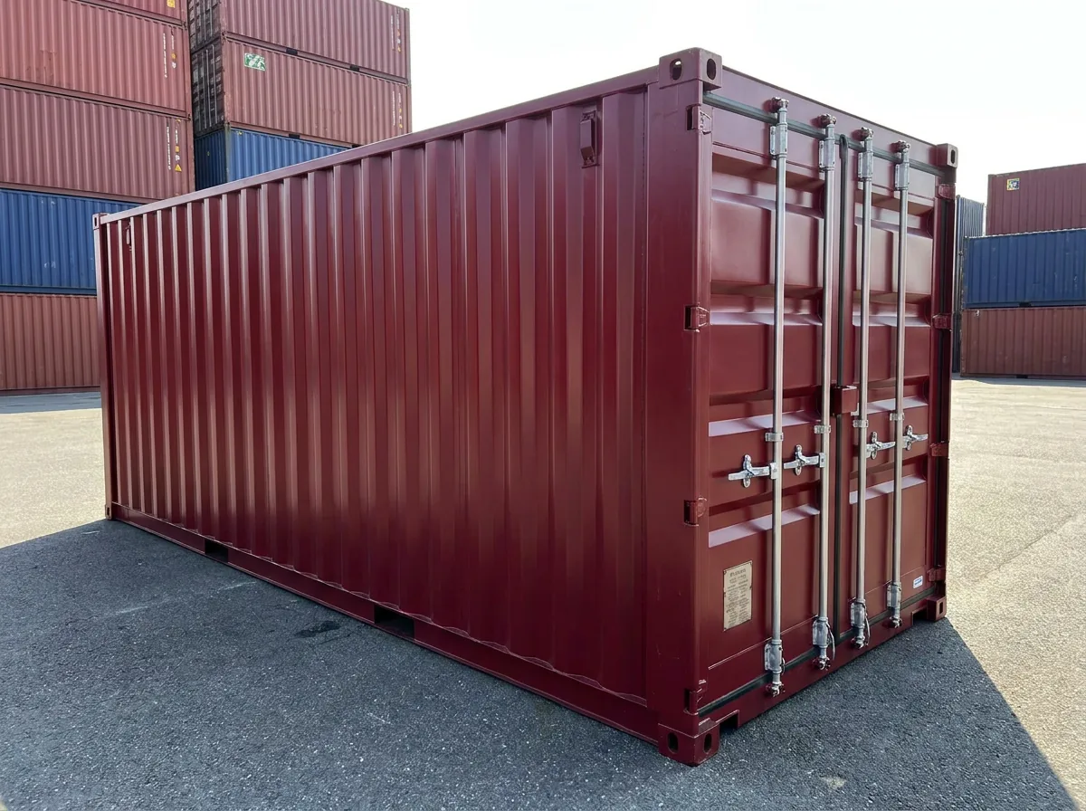 NEW 20ft Shipping Container - Burgundy Red - brand new shipping container