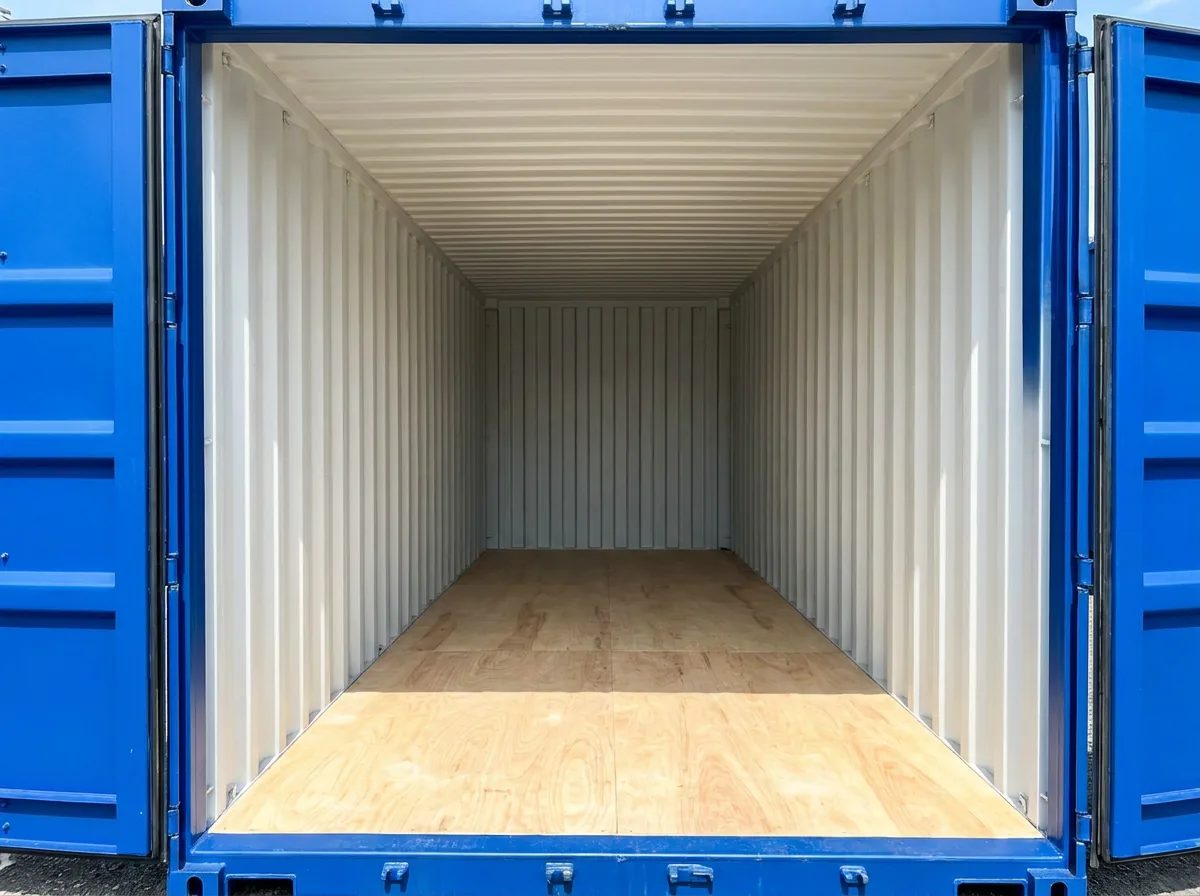 NEW 20ft Shipping Container - Cobalt Blue view 3