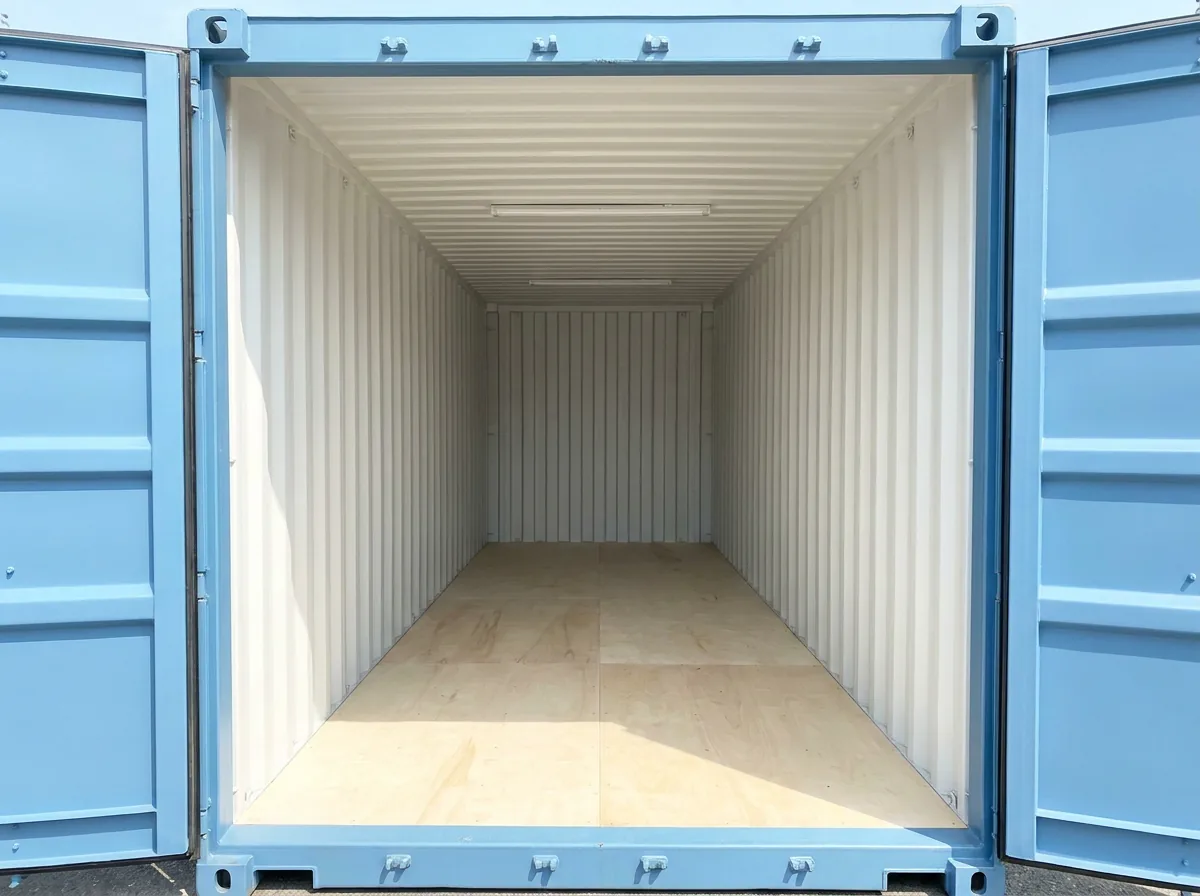 NEW 20ft Shipping Container - Sky Blue view 3