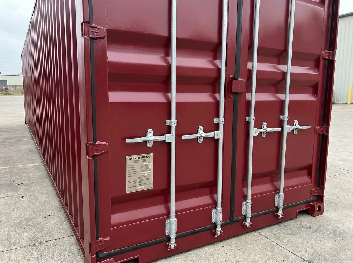 NEW 40ft High Cube Container - Burgundy Red view 2