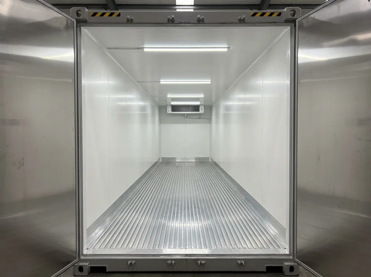 NEW 40ft Reefer Container - Stainless Steel Silver view 3