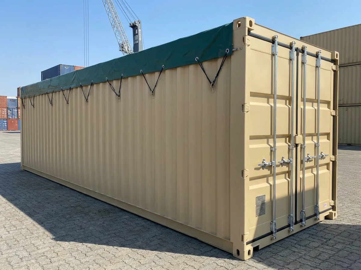 NEW 40ft Open-Top Container - Beige Tan - brand new shipping container