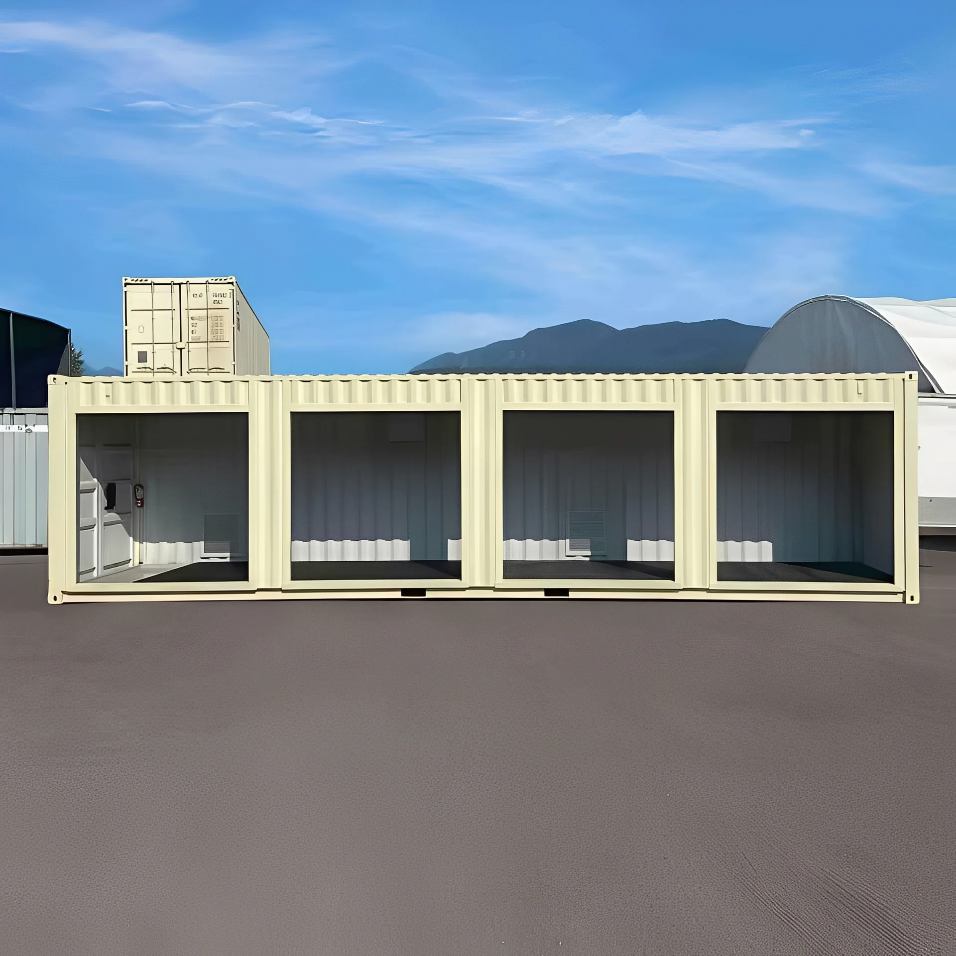 40ft High Cube Shipping Container With 4 Roll-Up Doors view 3