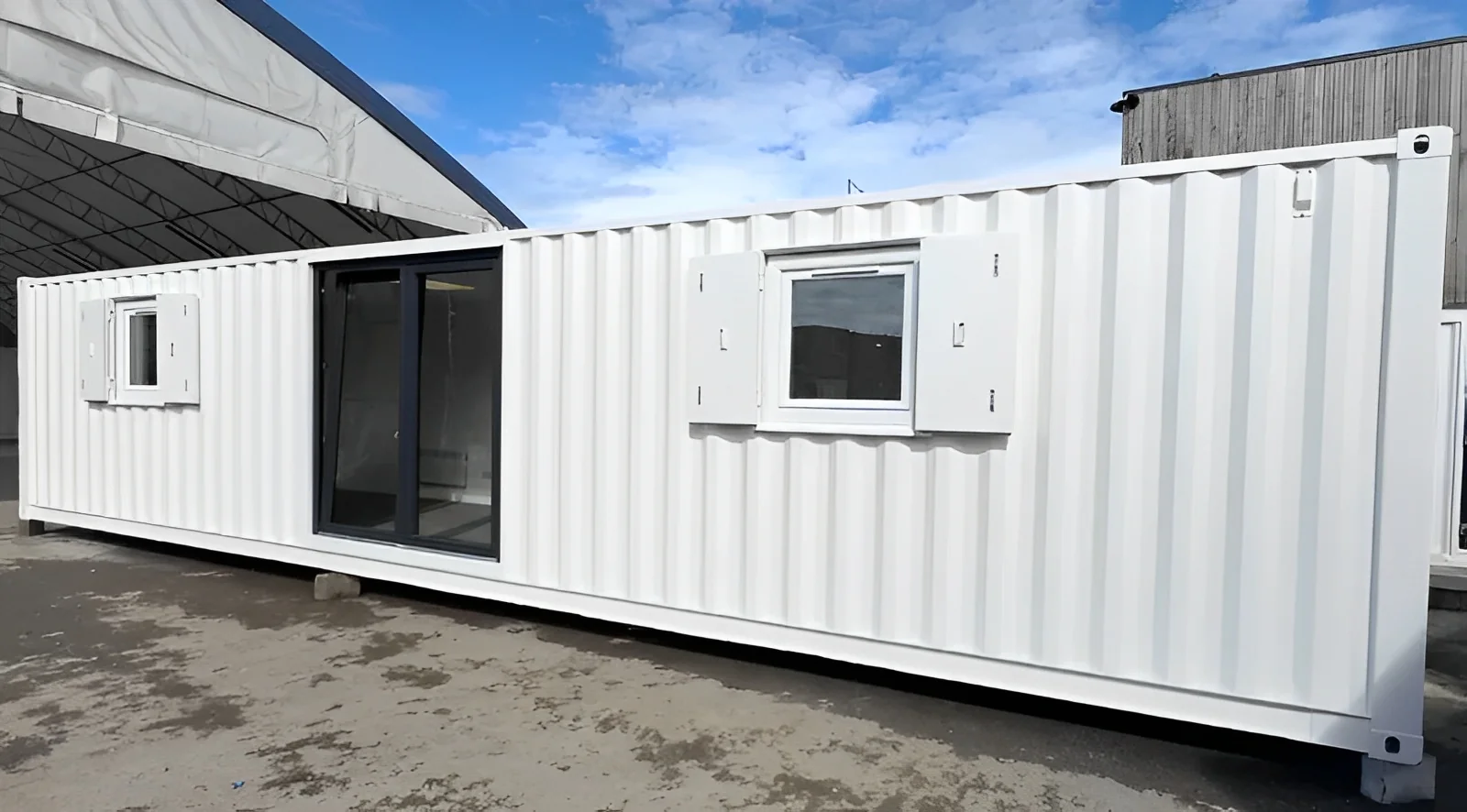 Converted 40ft Shipping Container | Open Plan Office | Portable Container Building view 4